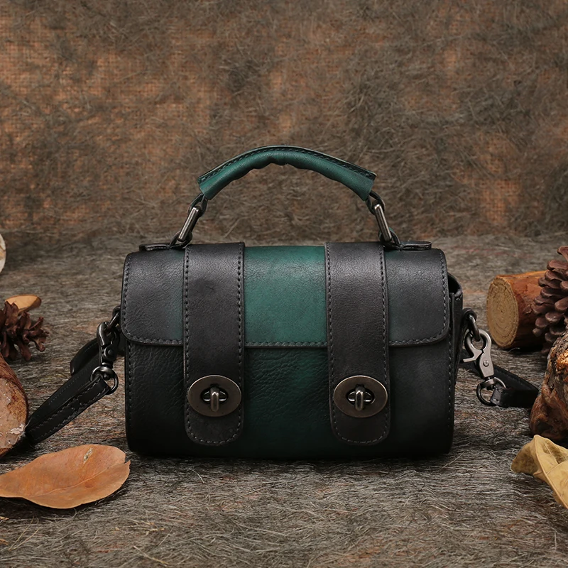 Маленькая сумка мессенджер из натуральной кожи в стиле ретро 2019|flap bag|leather shoulder