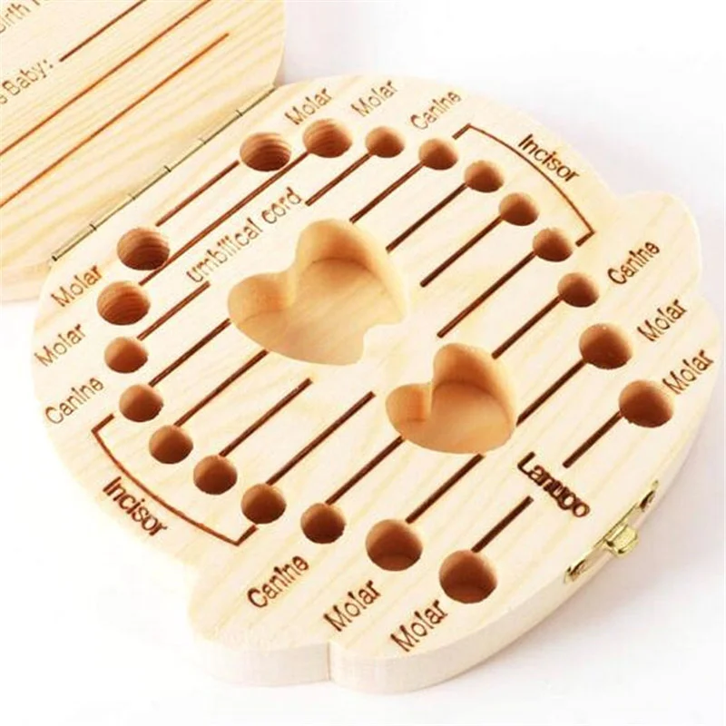 Быстро раскупаемый 1 шт. дерево зуб Коробка органайзер для молочных зубов Lanugo
