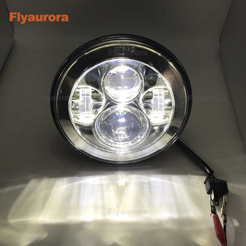 Flyaurora 1 комплект 7 дюймов светодиодный головной светильник DRL W/поворотные
