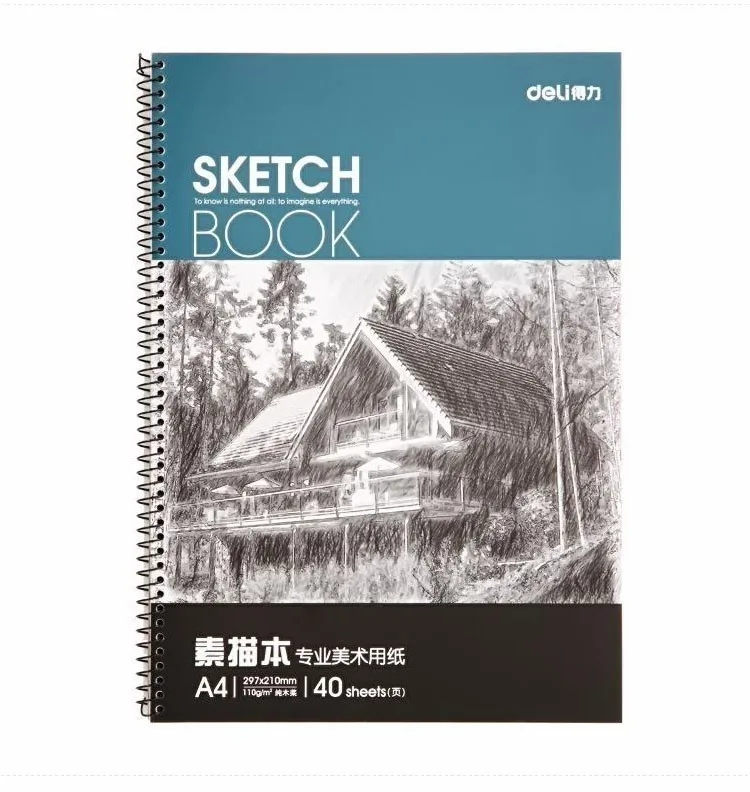a4 sketchbook drawing 40 sheets Spiral school notebook diary white paper graffiti painting School Supplies gift