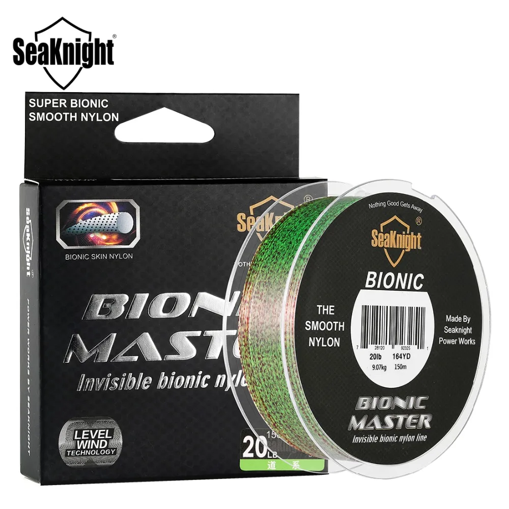 Рыболовная нейлоновая леска SeaKnight BIONIC MASTER 150 м 0 104 ярдов 405 мм 2 25 анг.