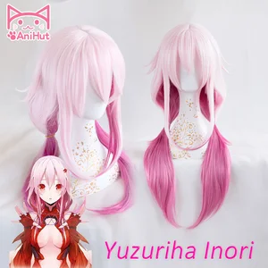 AniHutYuzuriha Inori парик Gulity Crown Парик для косплея розовые синтетические волосы Аниме Gulity Crown Yuzuriha Inori волосы для косплея