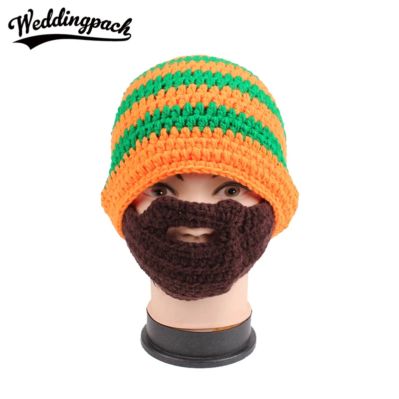Новый Для мужчин S шапочка зимняя Шапки вязать борода шляпа для Балаклава череп