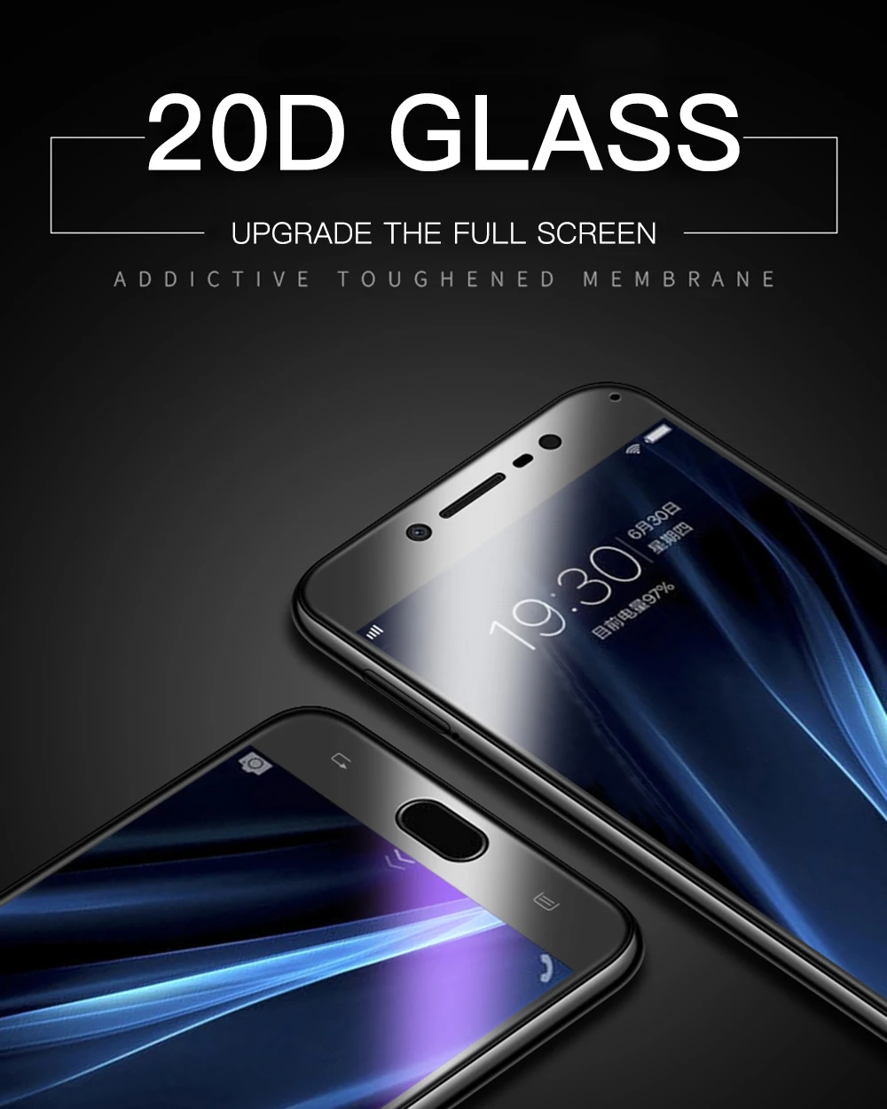 20 закаленное Стекло для samsung Galaxy M10 M20 M30 A10 A30 A40 A50 A70 A9 50 40 полностью наклеиваемая поверхность Крышка Экран защитная пленка Стекло