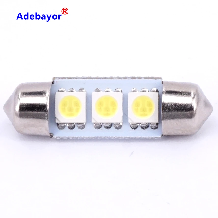 10 шт. 36 мм 5050 3 SMD Авто 12 в интерьер LED номерной знак Купол крыши свет гирлянда купол