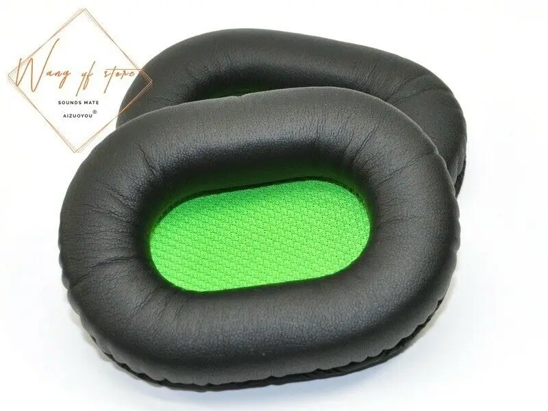 Leather Пенная Подушка, амбушюры, микрофон для razer Black Shark BlackSHARK, Стерео Игровые наушники, амбушюры из кожи и велюра - Цвет: Leather