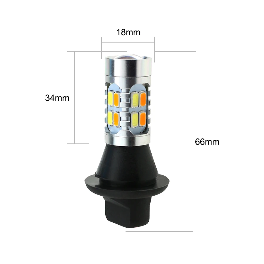 YCCPAUTO 2 шт. 1156 T20 светодиодный двухцветный W21W PY21W P21w Canbus поворотники без ошибок DRL 20
