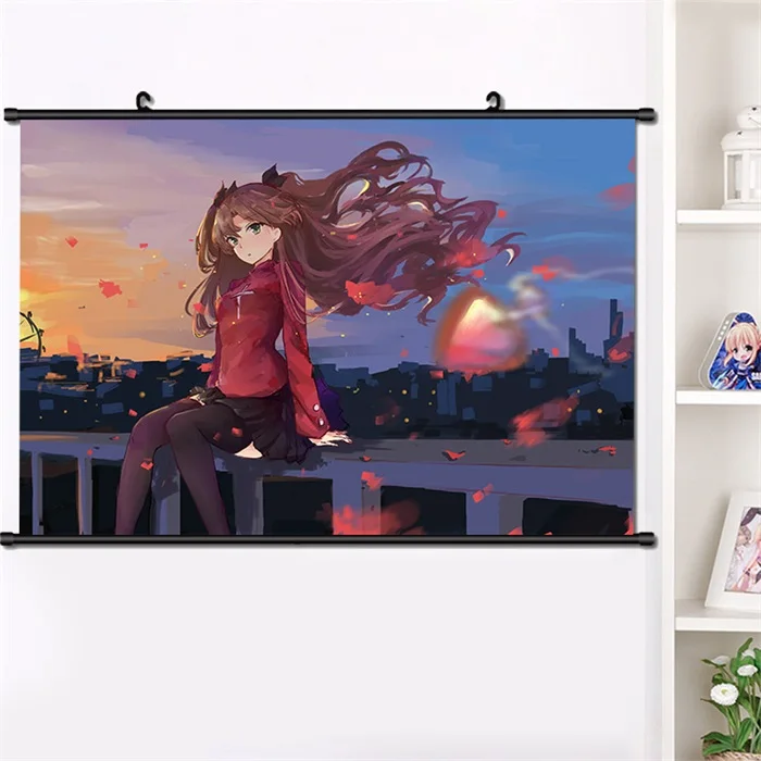 F Японское аниме Fate/stay night tohsaka Rin сексуальный косплей стены прокрутки Фреска плакат настенный висящий плакат Otaku домашний декор сбор 40*60 см - Цвет: F