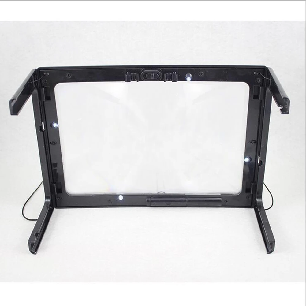 Large A4 Full Page Hands Free Magnifying Glass Sheet 4LED Magnifier W/ Neck Cord | Инструменты