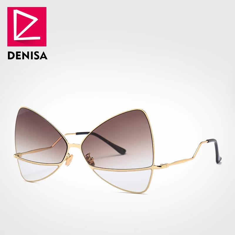 Винтажные градиентные солнцезащитные очки DENISA в форме бабочки модные ретро-очки