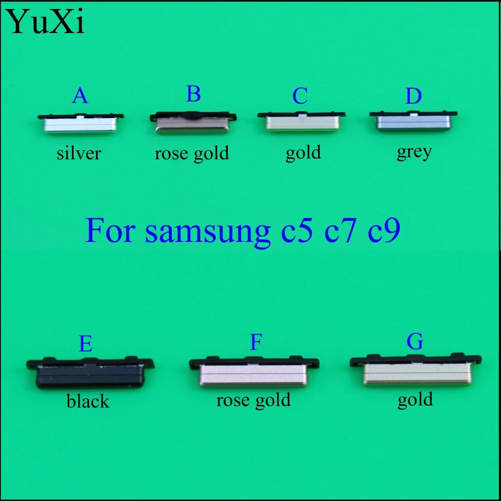 Боковые кнопки питания и Кнопки громкости YuXi OEM для Samsung C5 C7 C9 детали ремонта