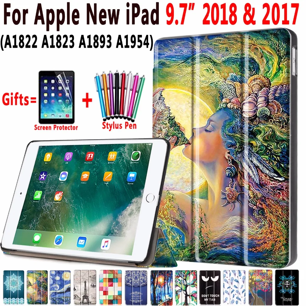 Умный кожаный чехол с магнитной застежкой для Apple нового iPad 9 7 2017 2018 5 го 6