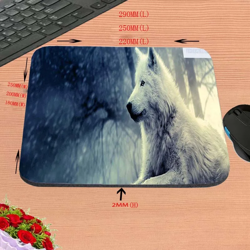 DIY снег свирепый волк Офисный Компьютерный коврик для мышки ноутбука подушки