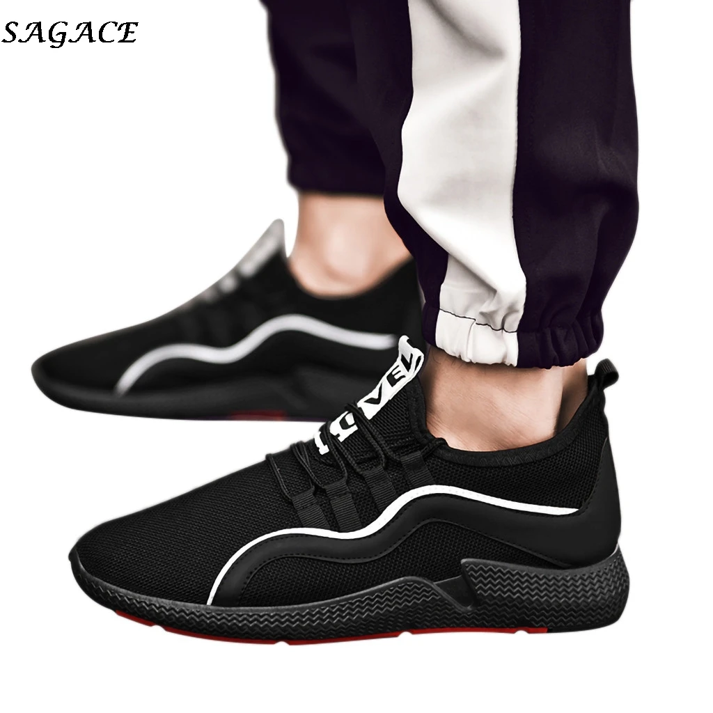 Мужские сетчатые кроссовки SAGACE серые легкие для бега и прогулок