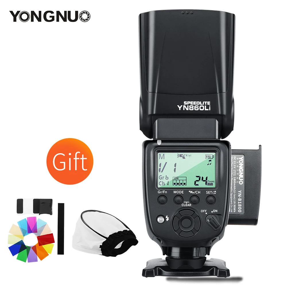 YONGNUO YN860Li Lithium Flash Speedlite 1800mAh Wireless Falsh Light for YN560III YN560IV YN660 YN968N Trigger YN560TX-II | Электроника