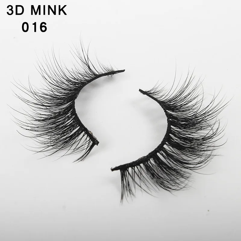 Ресницы из меха норки 3D предварительно сделанные накладные ресницы плотные натуральные длинные очаровательные наращивания ресниц#009-#016 - Длина: 016