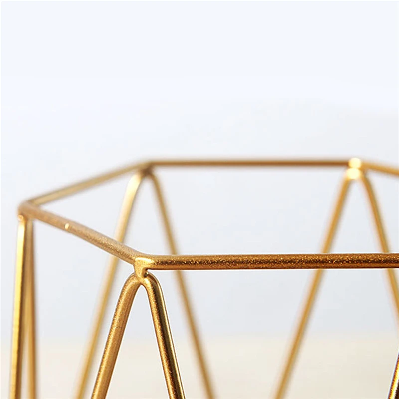 Geometric Candlestick Ornaments Wall Sconce Matching Steel Small Tealight Candle Holders Nordic Minimalist Style