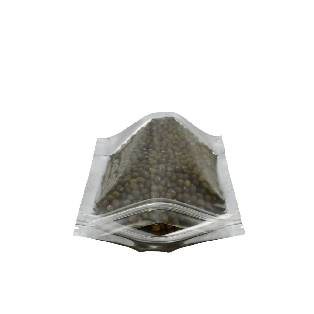 14*20cm Stand Up Clear Self Seal Plastic Packaging Bag Silver Zip Lock Aluminum Foil Food Doypack Packing Pouch 50pcs/lot | Дом и сад