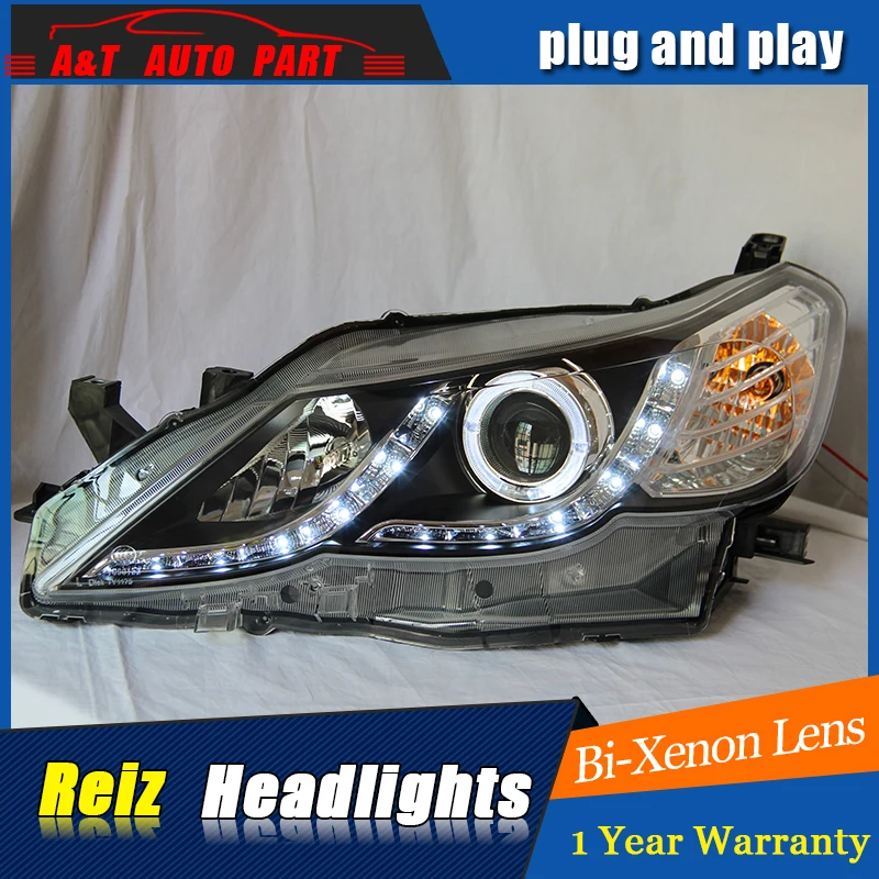 

new head lamps car Styling For Toyota Reiz headlights 2011-2013 For Reiz LED bi xenon lens h7 xenon led drl hid kit head light