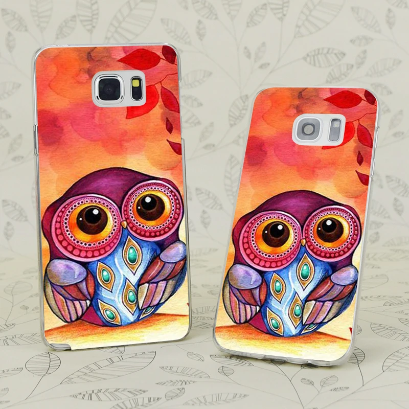 C0865 Owl S First Fall Leaf Transparent Hard PC Case Cover For Samsung Galaxy 3 4 5 6 7 Mini Edge Plus Note 9 |