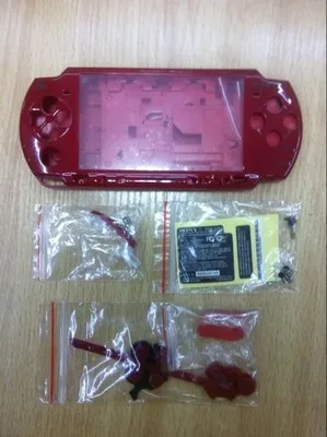 Красный цвет игра футляр для psp 1000 полный корпус чехол для psp 1000 с комплект кнопок