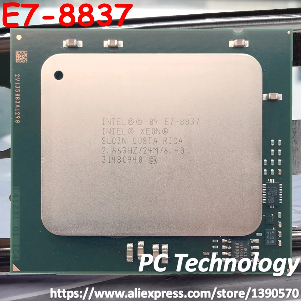 Оригинальный процессор Intel Xeon E7 8837 2 66 ГГц ЦП 24 Мб GT/s QPI SLC3N LGA1567 бесплатная