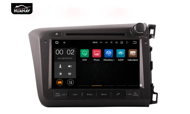 Автомобильный DVD плеер с плеером и GPS навигацией для Honda Civic 2012 2015 мультимедийный