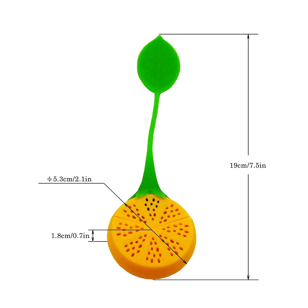 

3Pcs Orange Shape Silicone Tea Strainer Loose Tea Leaf Herbal Spice Filter Tea Infusers Tea Tools Kitchen Accessories