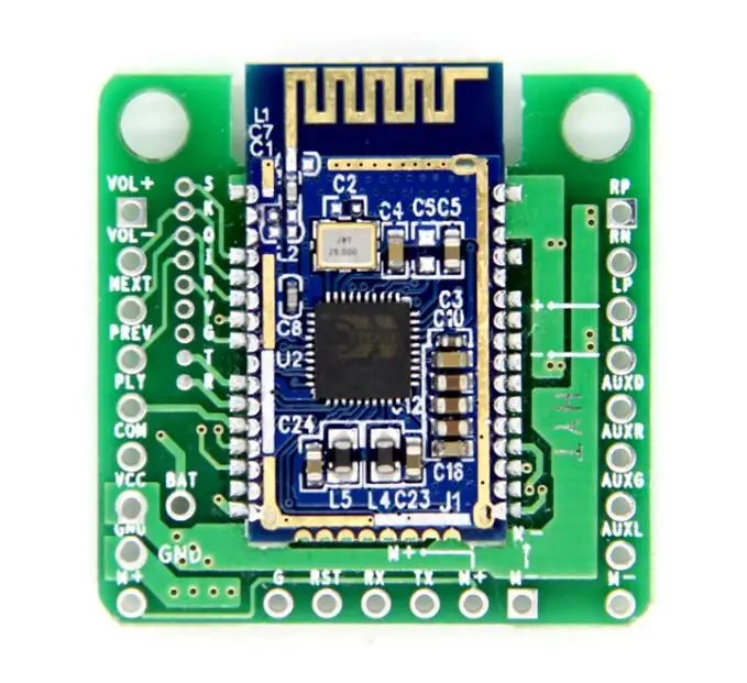 

BK3266 Bluetooth V4.2 stereo BK3266 power amplifier board AT change name password double 5W button switch machine AUX input