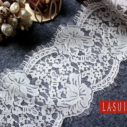 LASUI 2017 new 13 cm* 3m=1 lot black white Exquisite eyelashes lace trim DIY clothing accessories yarn wedding materials0073 | Дом и сад