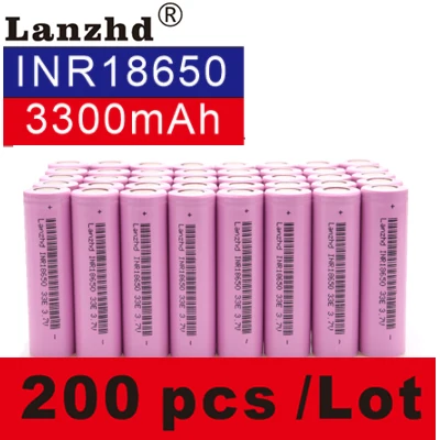 200 PCS 18650 аккумулятор 3,7 V INR18650 литиевые литий-ионные аккумуляторы 3,7 v 30A большой ток 18650VTC7 для samsung 18650(40-280 шт - Цвет: 200 PCS