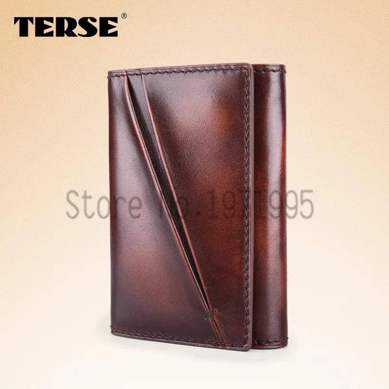 Terse_fashion мужской бумажник карточки 3 цвета натуральная кожа держателя карты
