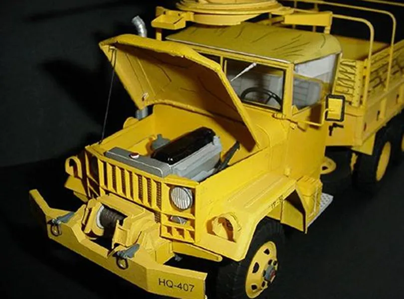 Масштаб 1:25 Американский M35A2 6x6 военный грузовик набор 3D бумажных моделей |