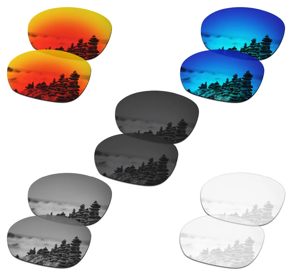 SmartVLT 5 Pairs Polarized Sunglasses Replacement Lenses for Oakley Pulse - 5 Colors