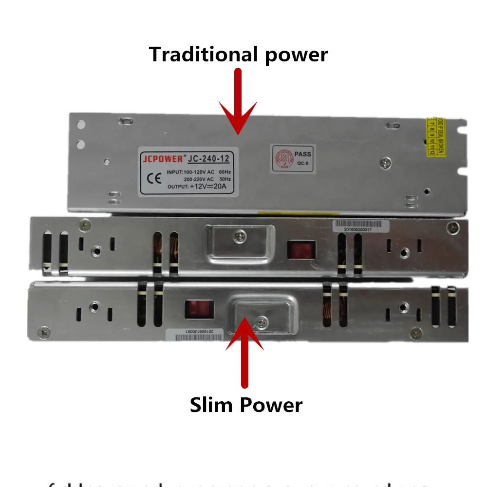 Тонкие Трансформаторы освещения светодиодные полосы адаптер драйвера