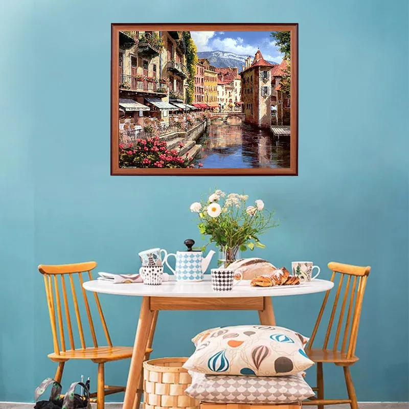 Картина маслом на холсте по номерам Рисование для гостиной DIY Настенная картина