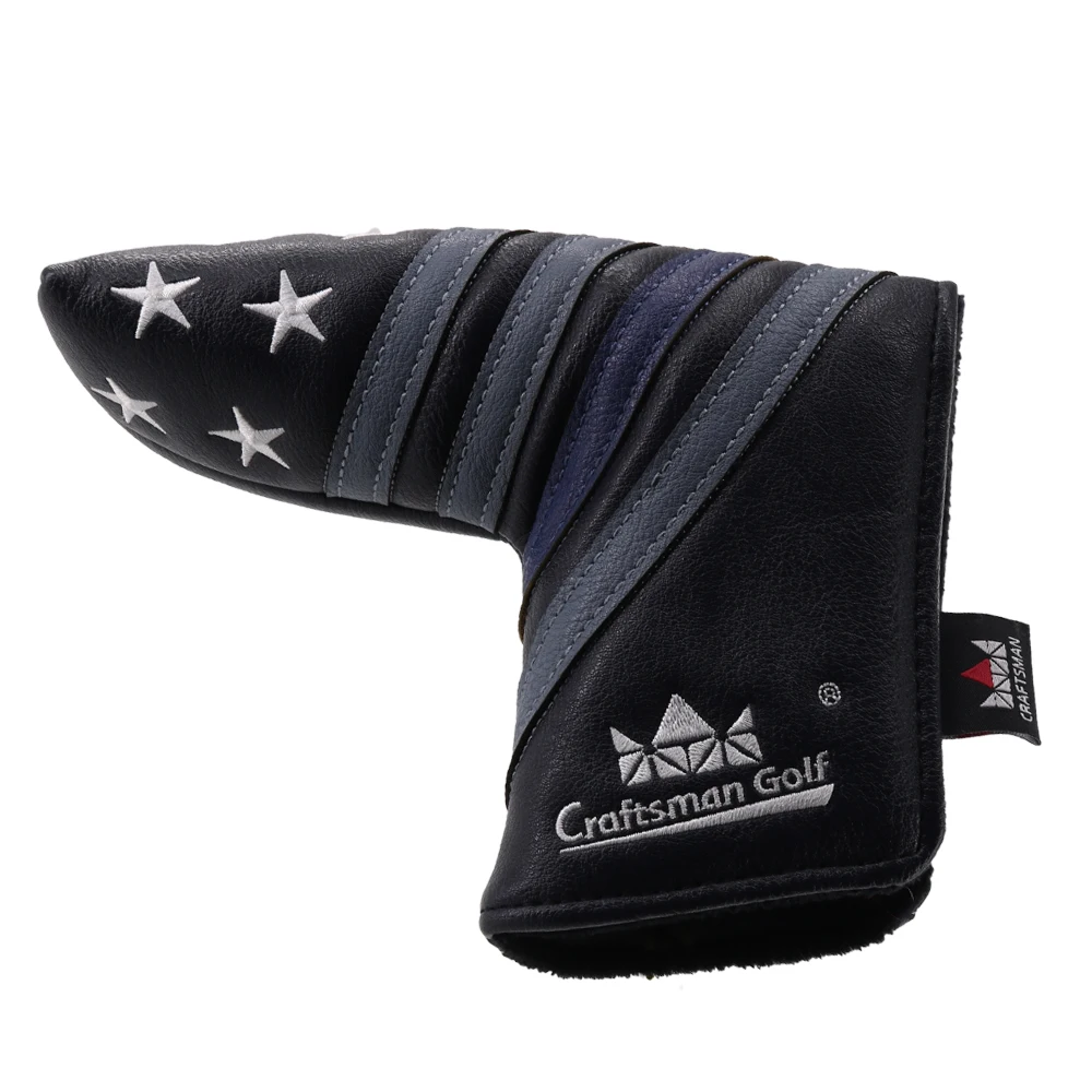 Чехол Craftsman Golf Putter Blade Ping USA черный и звездный полосатый Ретро головной убор с