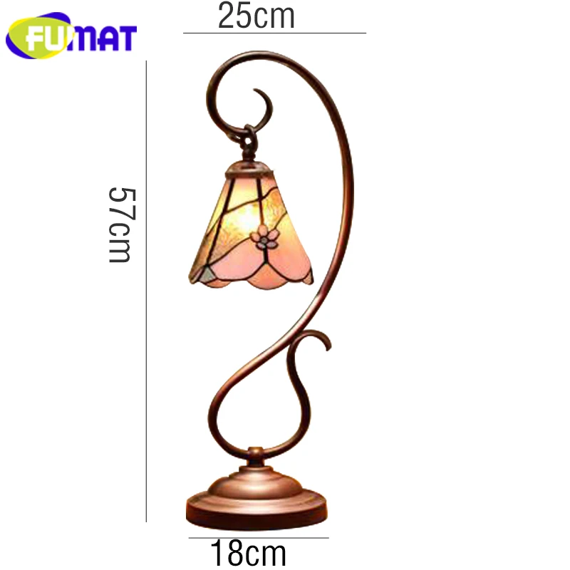 Настольная лампа FUMAT Tiffany светодиодная ПРОСТАЯ ПРОЗРАЧНАЯ витражная