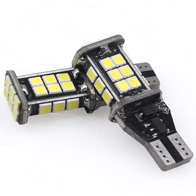 2 шт. суперъяркие Автомобильные светодиодные лампы T15 W16W 921 912 3030 лм SMD CANBUS без