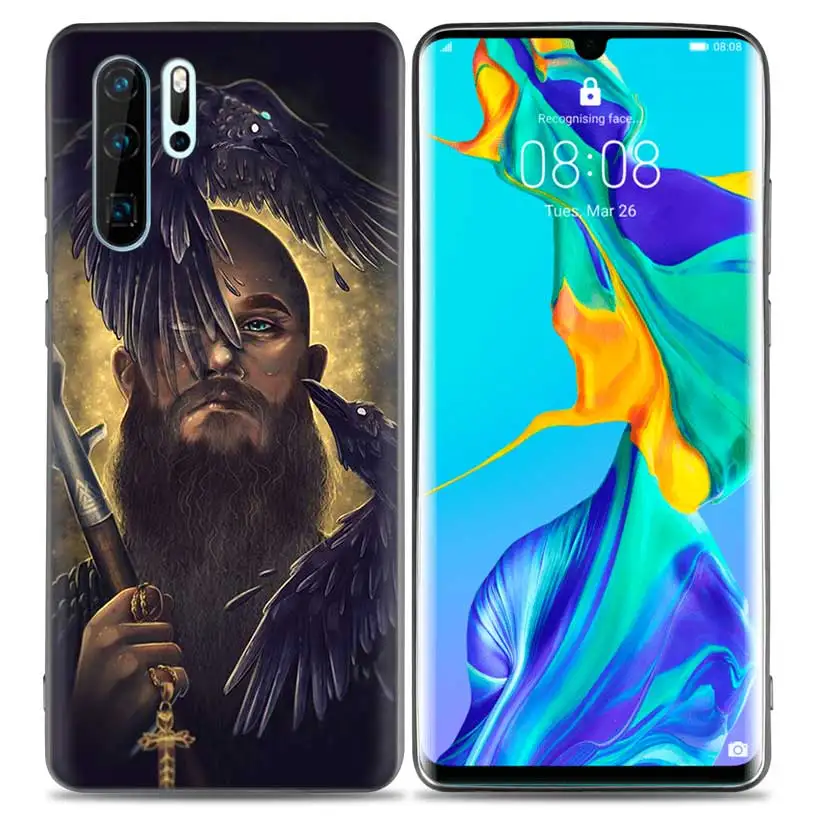 Роскошный чехол Ragnar Lothbrok Vikings для huawei P30 P20 Pro P10 lite Honor 8X 8A 8C 10 10i 20i P Smart+ Plus Y6 Y7