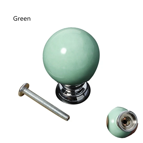 1 шт. круглая красивая керамическая ручка в современном садовом стиле|ceramic handle|round
