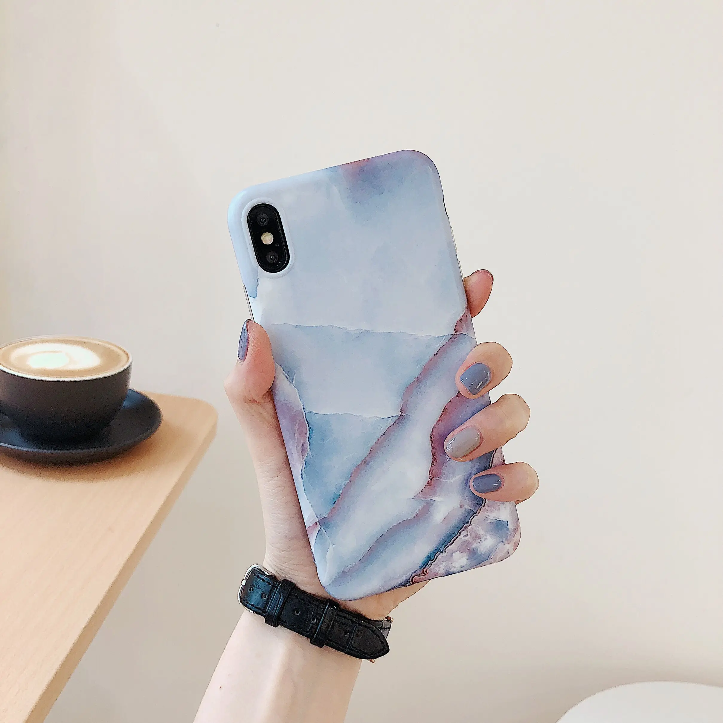 New Silver Grey Marble Phone Case For iPhone XR XS MAX X Soft TPU Back Cover 7 8 Plus 6 6s Cases Coque Fundas | Мобильные телефоны