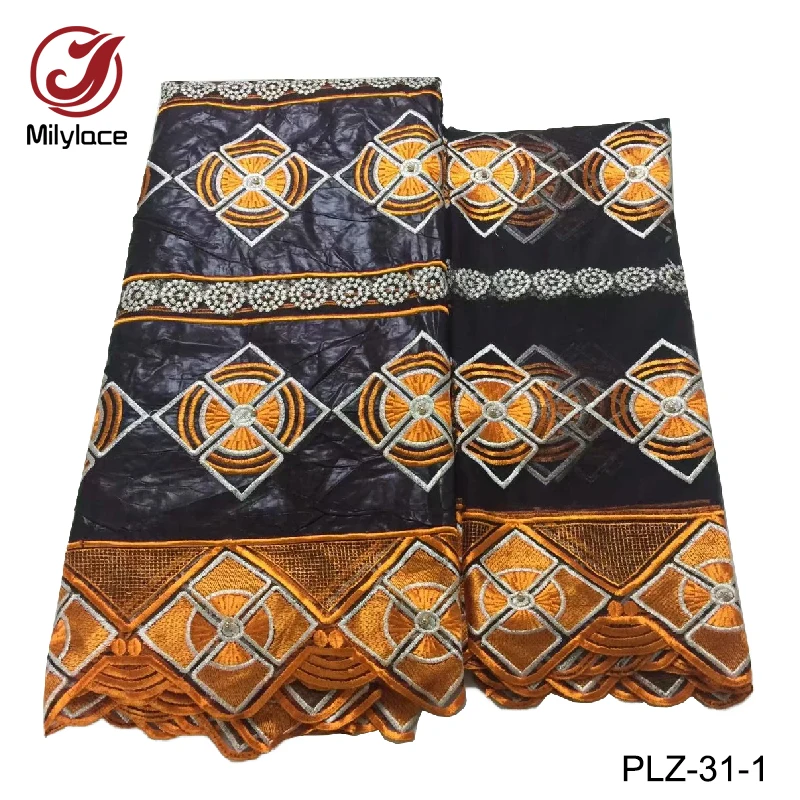 New coming nigerian bazin cotton fabric with beads design hot selling 2 in 1 guinea for party PLZ-31 | Дом и сад