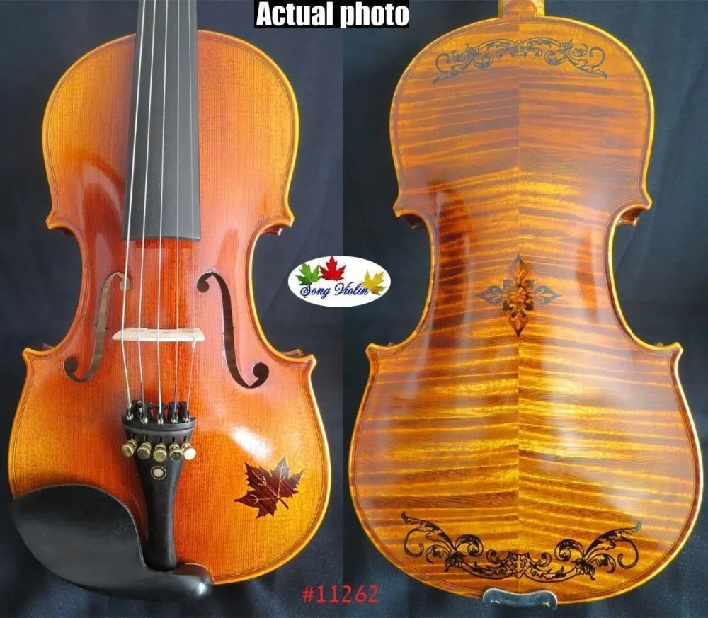 Strad style SONG Brand 5 струны для скрипки 4/4 инкрустированный обратно/сверху большой звук