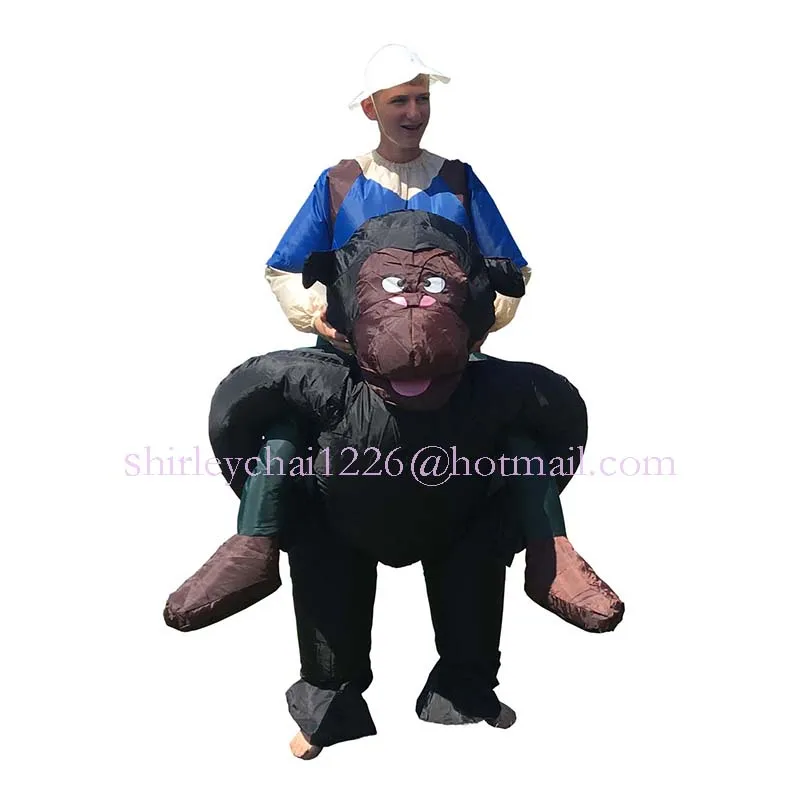Обезьяна надувная ткань Горилла для верховой езды Косплей Cosume мужчин комплект
