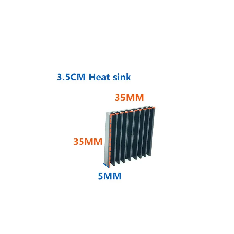 3.5CM heatsink Радиатор алюминиевый 2,5/3/3,5/4/5 см ультра-тонкий Алюминий радиатора для Процессор теплоотвод электроники охлаждающий вентилятор cooler - Цвет лезвия: 3.5CM heatsink