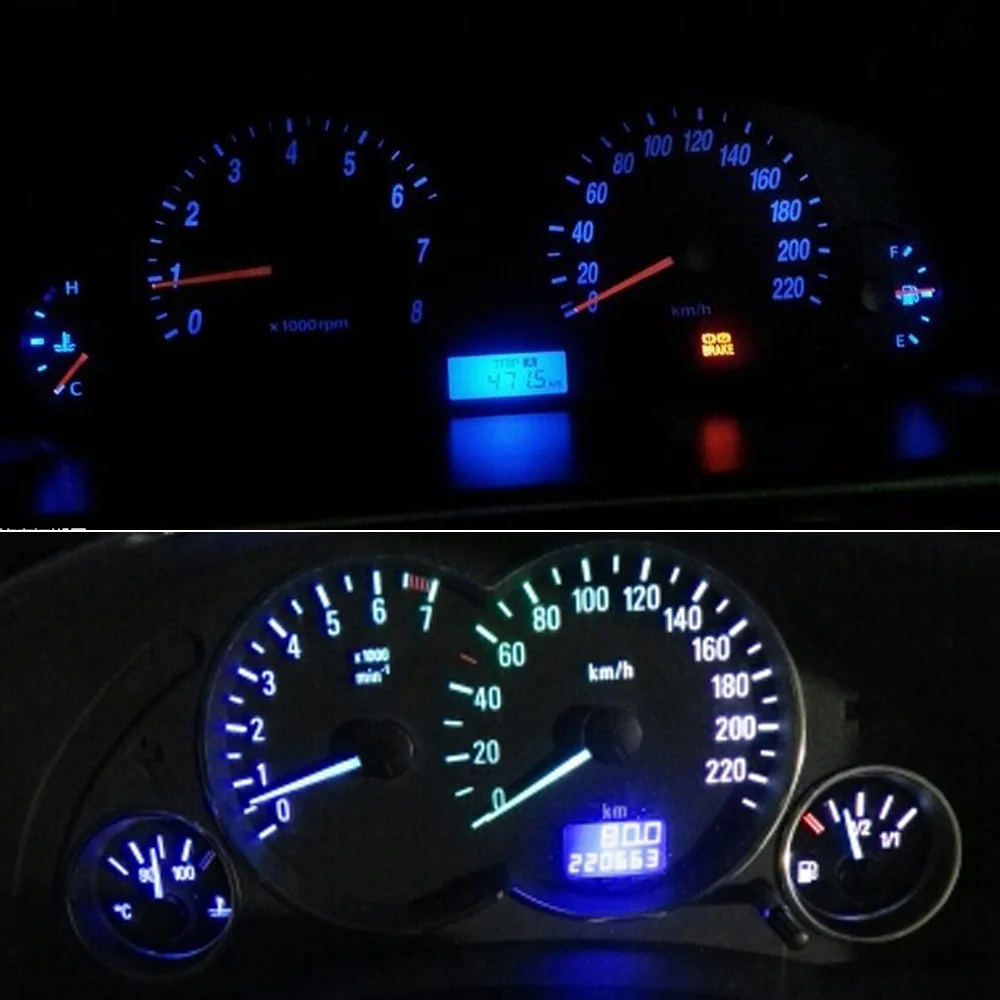 KEIN 100 шт. 12 В w3w светодиодный светильник T5 5050 1SMD авто Стайлинг приборная панель