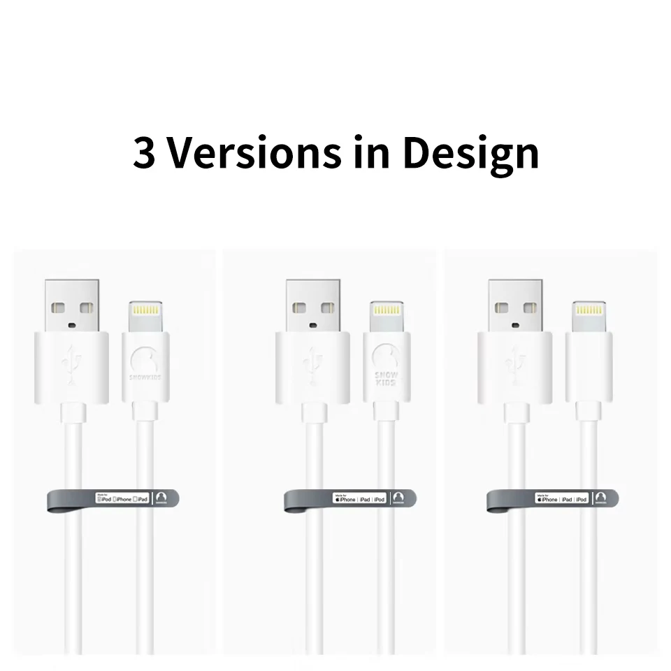 Кабель Snowkids MFi для iPhone 5 6 7 8 X XR XsMax Lightning USB синхронизации данных зарядное