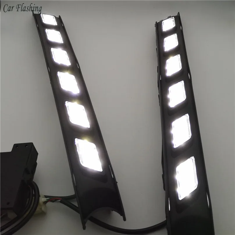 Car Flashing 2PCS DRL LED Daytime Running Light For Mazda CX-5 CX5 2017 2018 2019 2020 With Yellow Turning Signal Function | Автомобили и