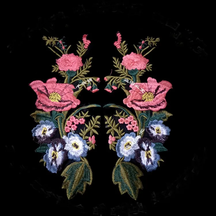 2 пары розово-красных/бежевых цветов нашивка изысканные женские платья Пришивные